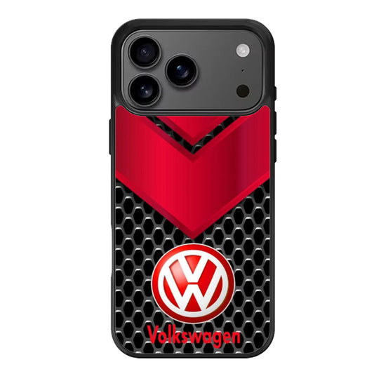 Volkswagen Logo Red Metal iPhone 17 Pro Max Case