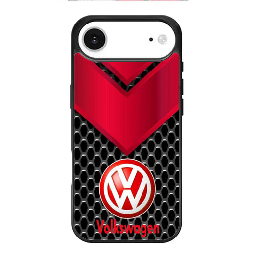 Volkswagen Logo Red Metal iPhone Air Case
