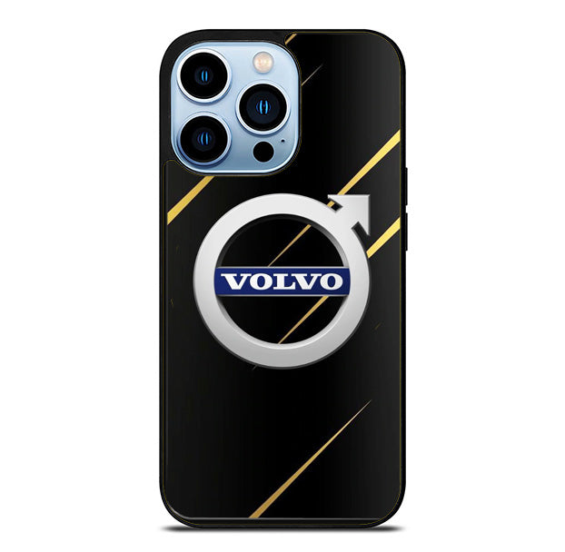 Volvo Logo Black Metallic iPhone 14 Pro Max Case