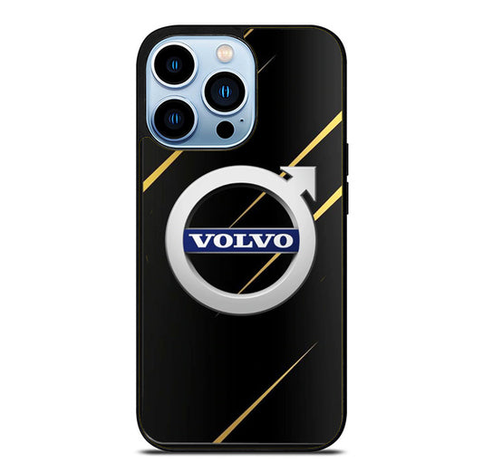 Volvo Logo Black Metallic iPhone 14 Pro Max Case