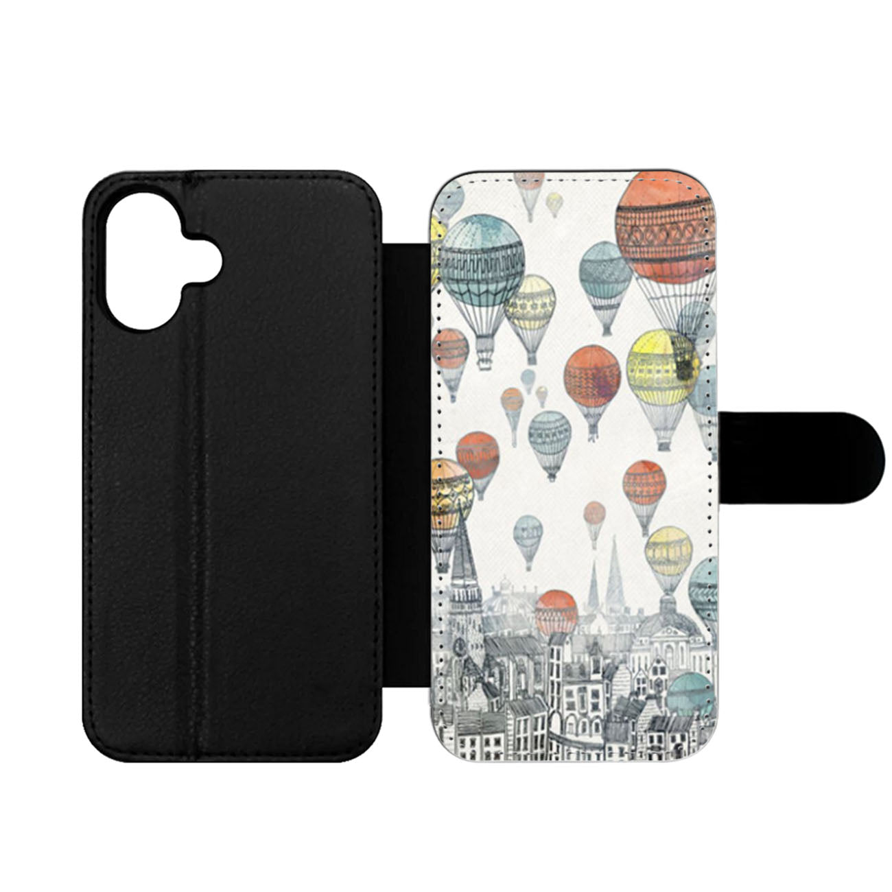 Voyages Over Edinburgh Balloon Wallet iPhone Case