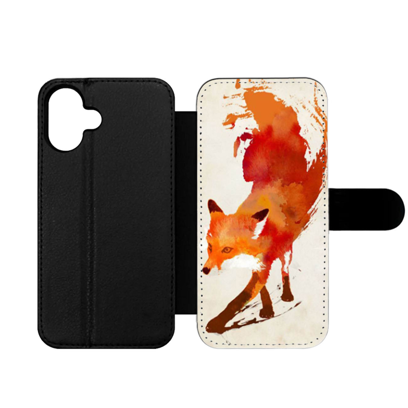 Watercolor Fox Wallet iPhone Case