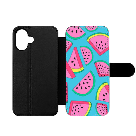 Watermelon Pattern Wallet iPhone Case