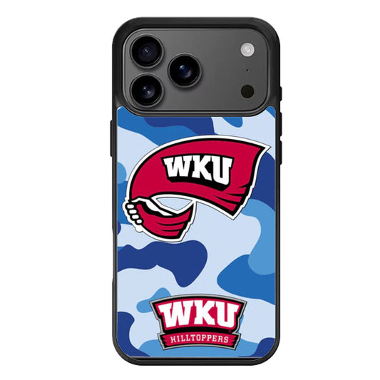 Western Kentucky Hilltoppers Blue Camo iPhone 17 Pro Max Case