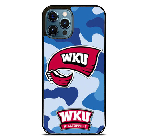 Western Kentucky Hilltoppers Blue Camo iPhone 15 Pro Max Case
