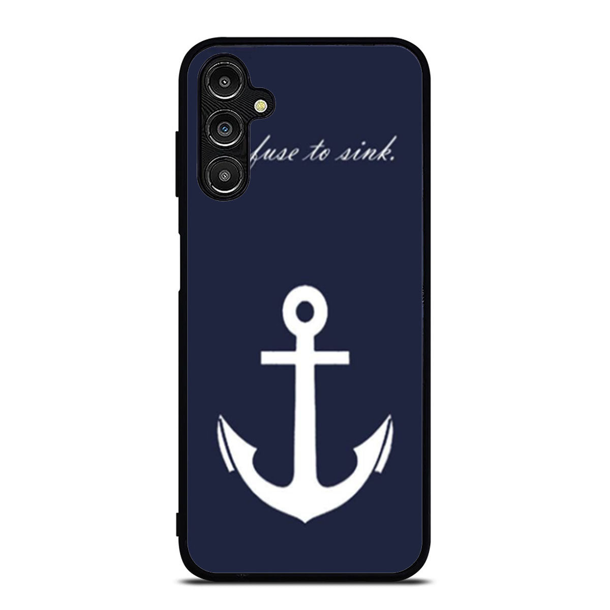 White Anchor On Blue Word Quote Samsung A16 Case