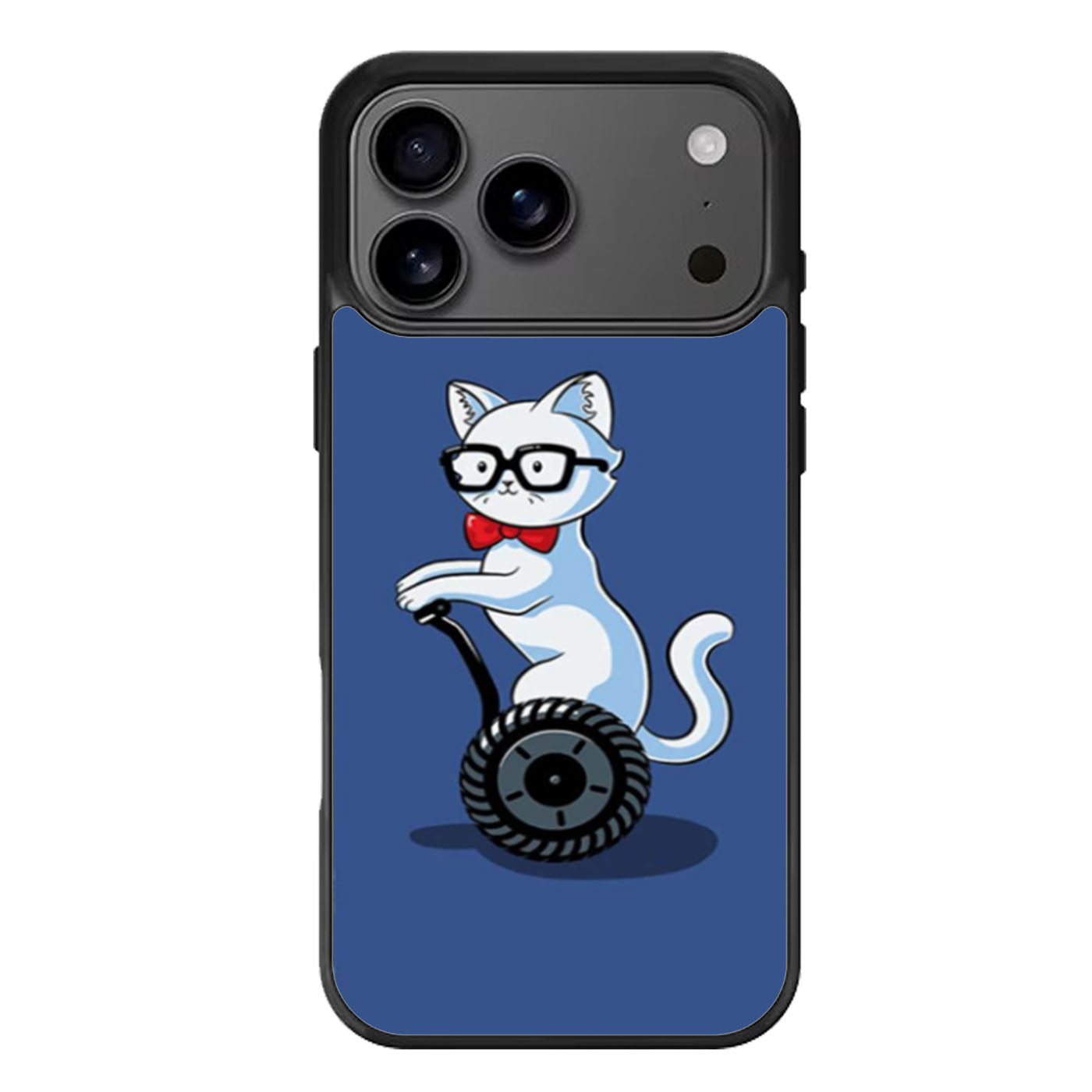 White And Nerdy Cat iPhone 17 Pro Max Case