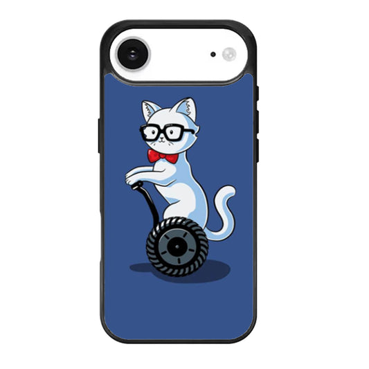White And Nerdy Cat iPhone Air Case