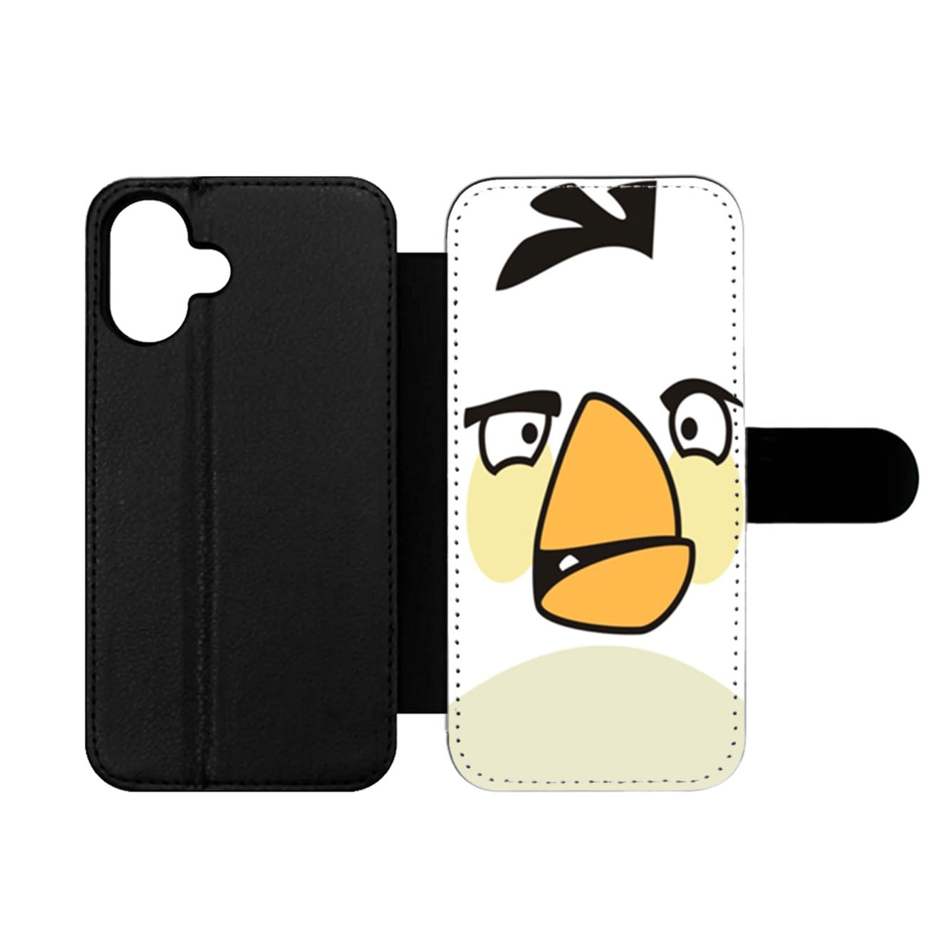 White Angry Bird Wallet iPhone Case