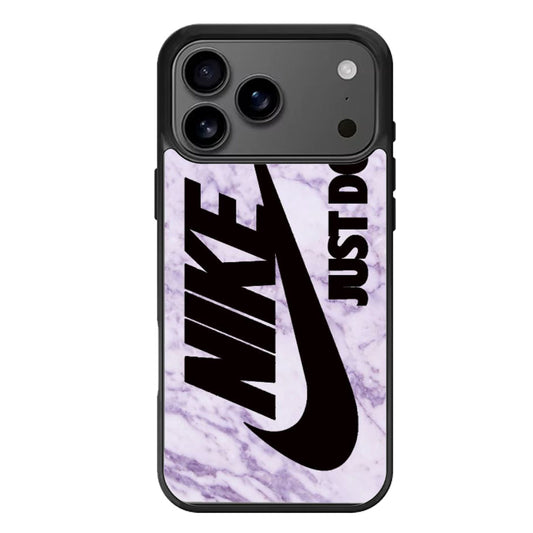 White Marble Nike Just Do it iPhone 17 Pro Max Case