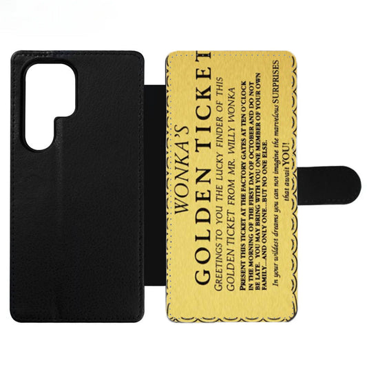 Willy Wonka Golden Ticket Wallet Samsung Case
