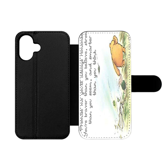 Winnie the Pooh Quote Wallet iPhone Case