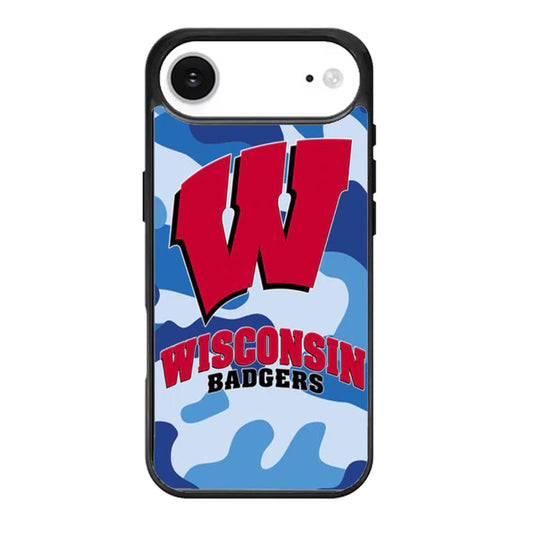 Wisconsin Badgers Blue Camo iPhone Air Case