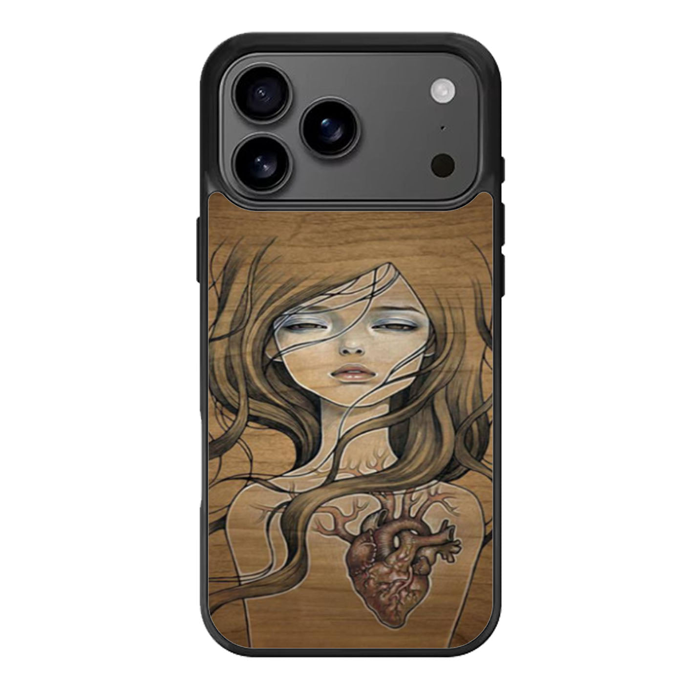 Wood Art Girl iPhone 17 Pro Max Case