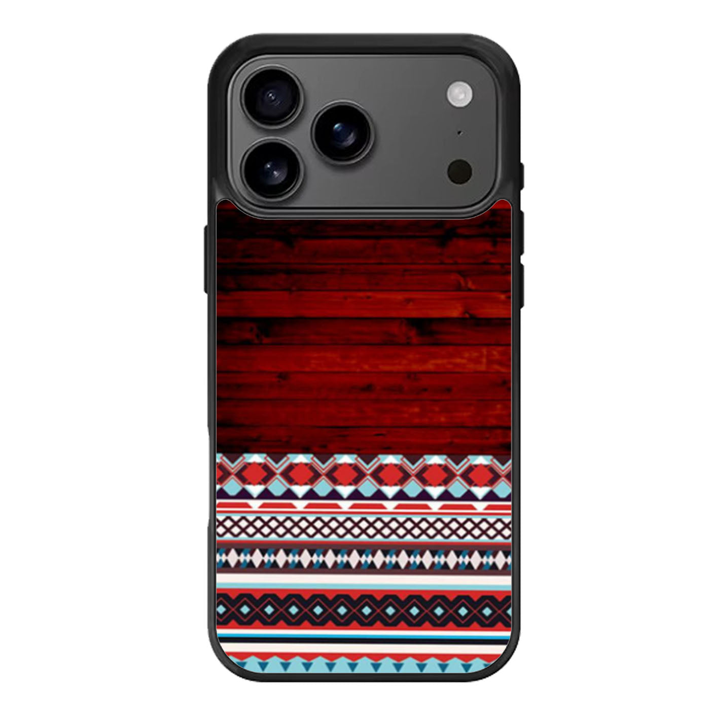 Wooden Aztec Pattern iPhone 17 Pro Max Case