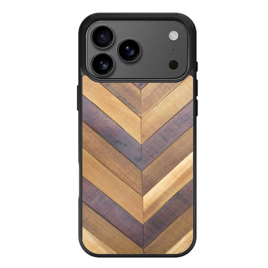 Wooden Chevron iPhone 17 Pro Max Case