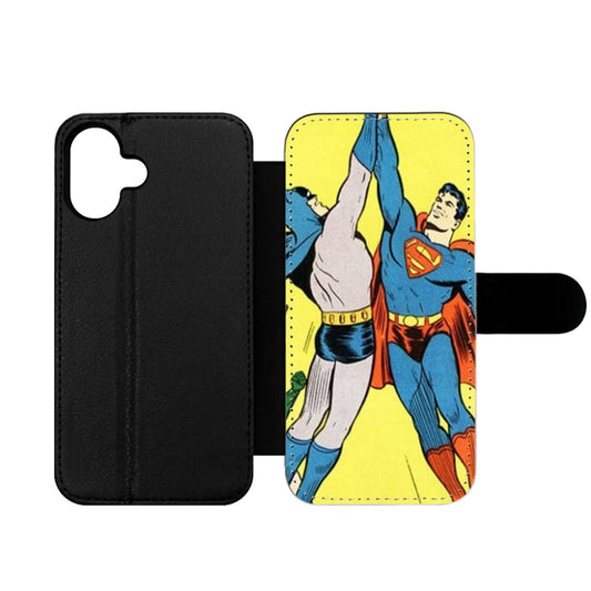 Worlds Finest Superman Batman Super High Five Wallet iPhone Case