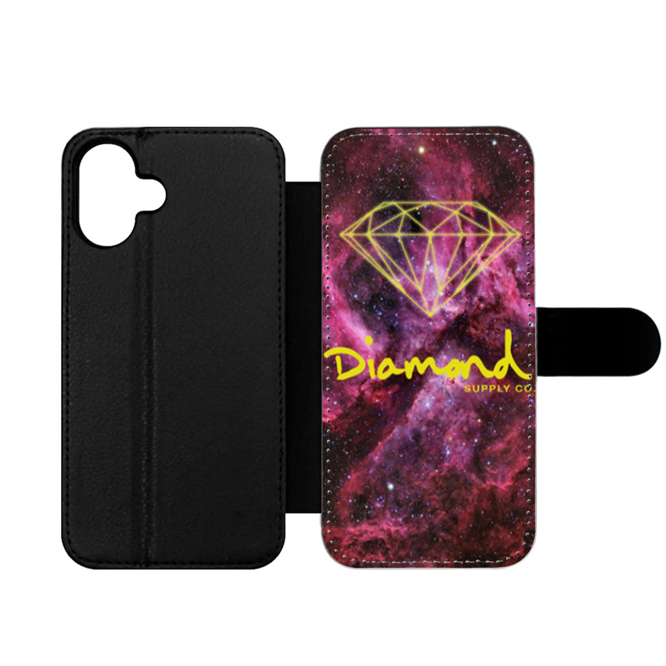 Yellow Diamond Supply Co Galaxy Nebula Wallet iPhone Case