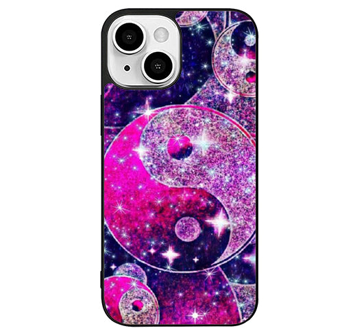 Yin Yang Sun And Moon Sparkly iPhone 15 Plus Case
