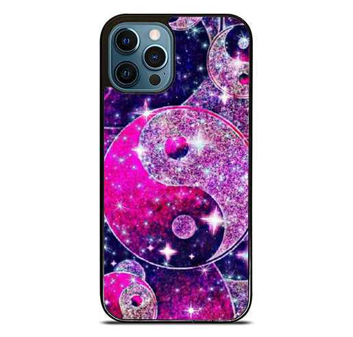 Yin Yang Sun And Moon Sparkly iPhone 14 Pro Max Case