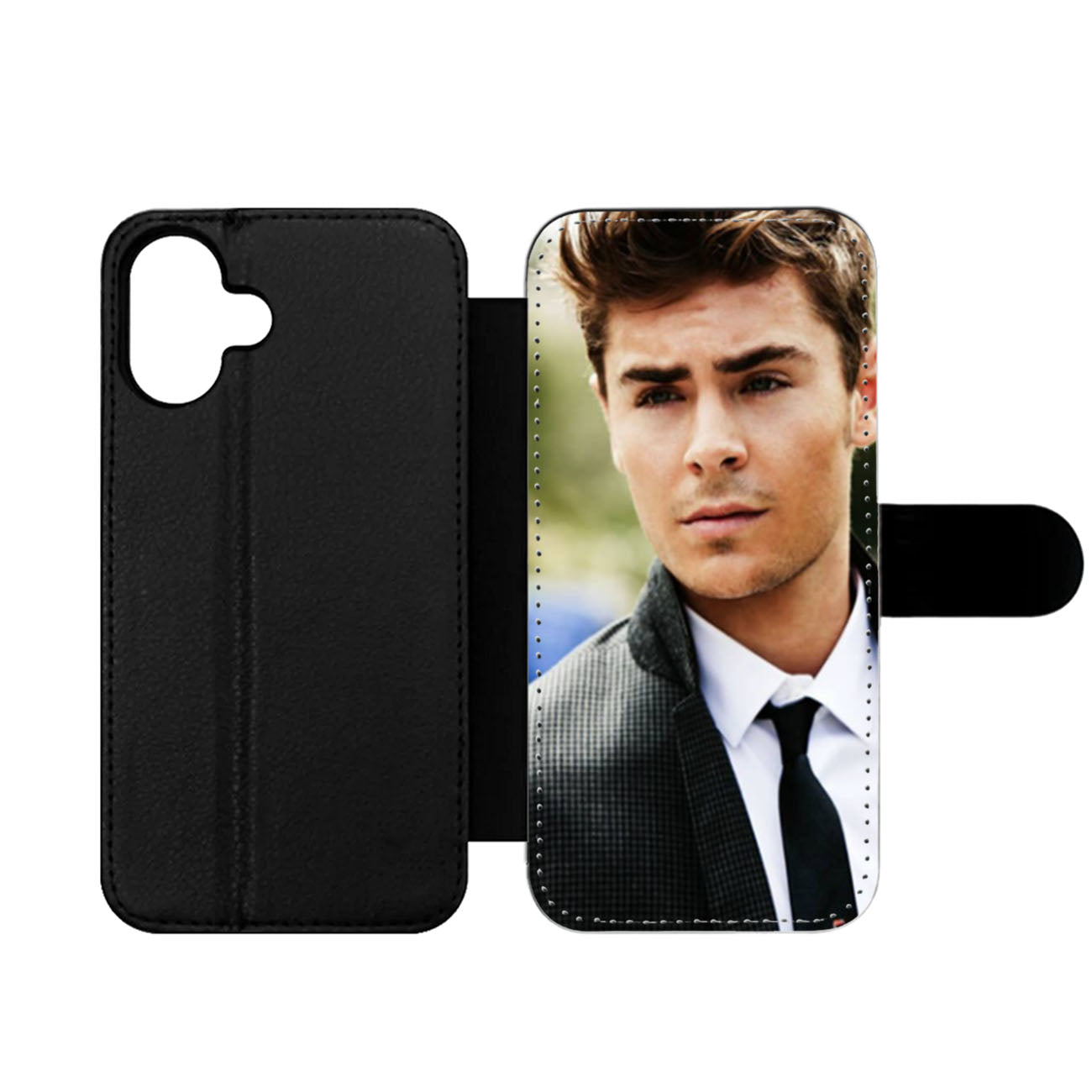 Zac Efron Style Wallet iPhone Case
