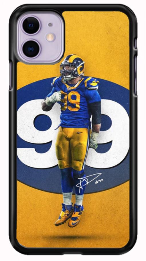 aaron donald rams signature iPhone 11|12 Case