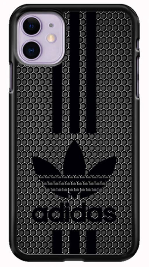 adidas black dark striped iPhone 11|12 Case