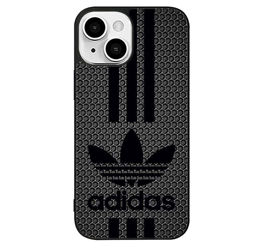 adidas black dark striped iPhone 15 Plus Case