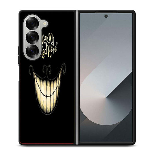 alice in wonderland cheshire cat smile Samsung Z Fold 6 Case