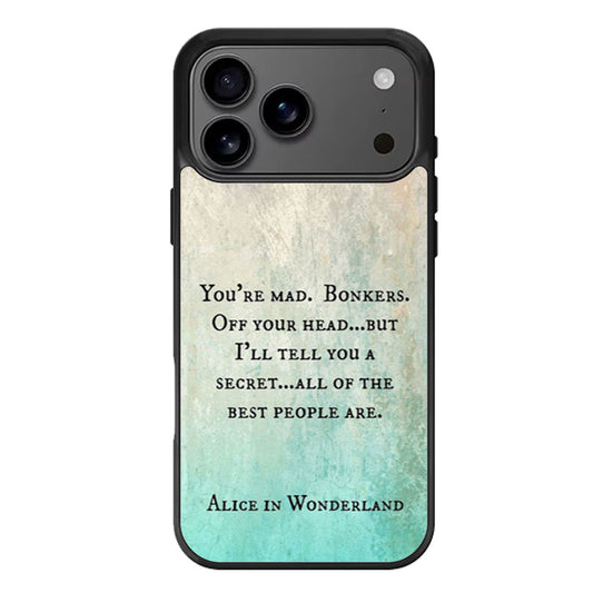 alice in wonderland disney Quote iPhone 17 Pro Max Case