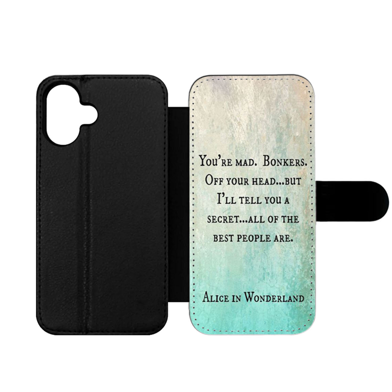 alice in wonderland disney Quote Wallet iPhone Case