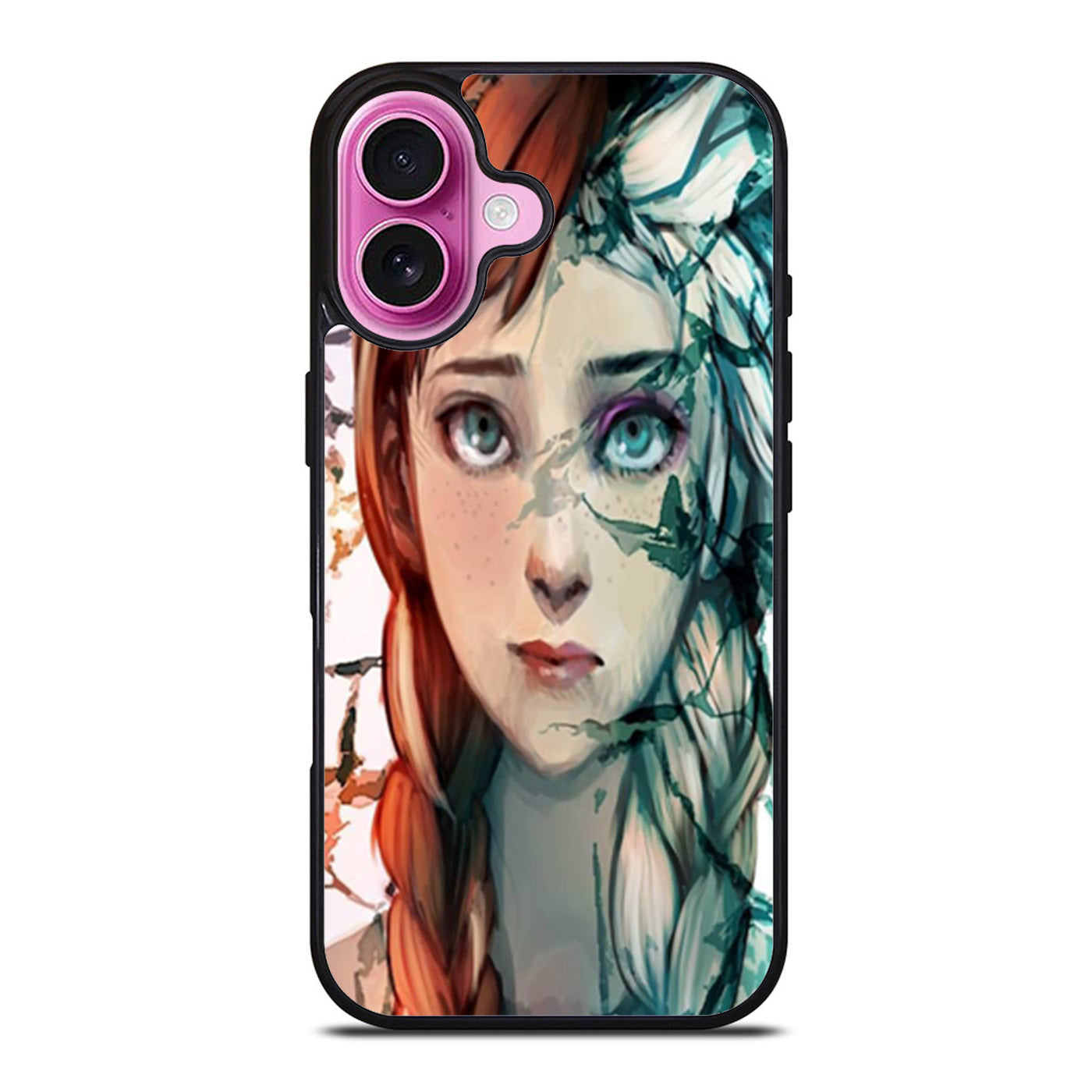 ana and elsa frozen face art iPhone Case Cover