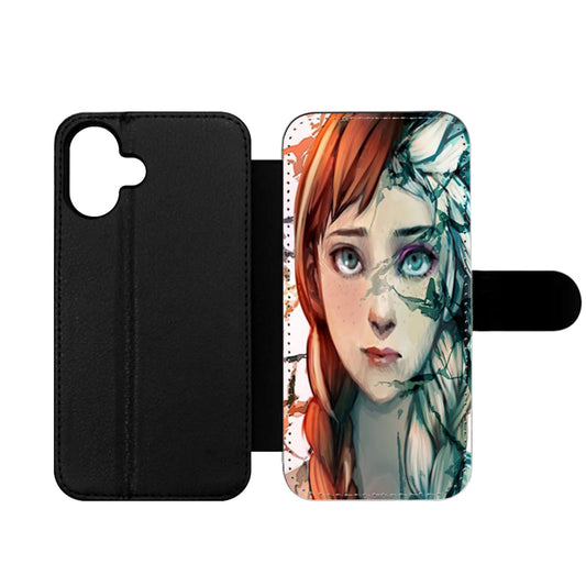ana and elsa frozen face art Wallet iPhone Case