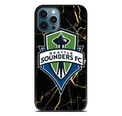 Seattle Sounders Black Marble iPhone 12 Pro Max Case