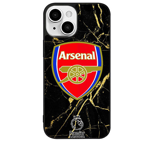 Arsenal FC Black Marble iPhone 13 Case