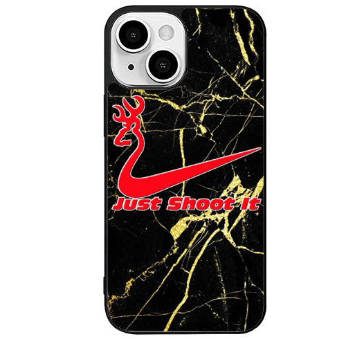 Browning Deer Just Shoot it Marble iPhone 13 Case