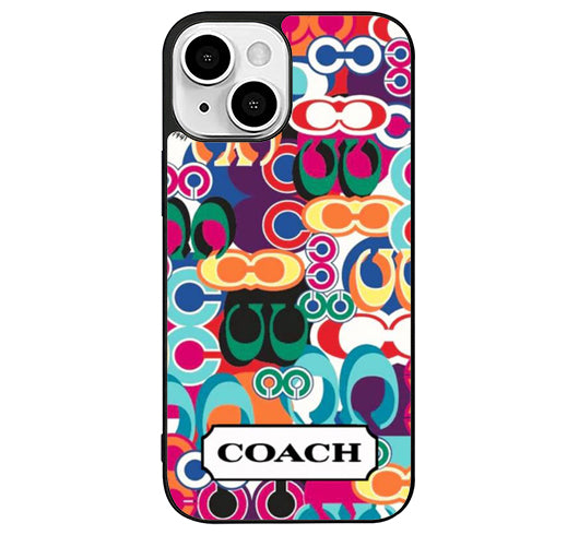 Coach Colorfull Pattern iPhone 13 Case