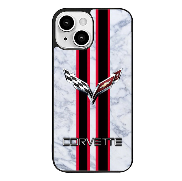 Corvette Chevrolet Stripe Marble iPhone 13 Case
