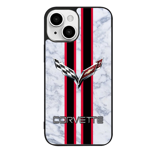 Corvette Chevrolet Stripe Marble iPhone 13 Case
