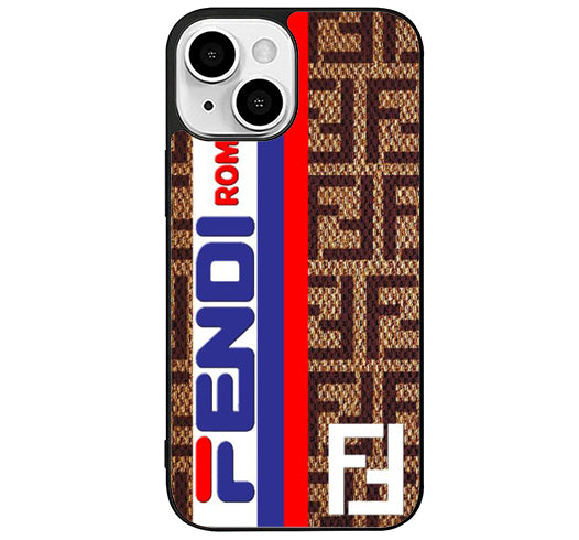 Fendi Striped Brown iPhone 13 Case
