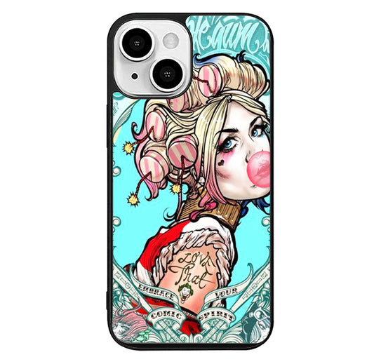 Harley Queen Buble Art iPhone 13 Case