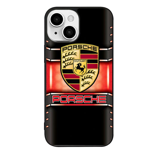 Porsche Red Metallic Logo iPhone 13 Case