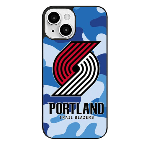 Portland Trail Blazers Blue Camo iPhone 13 Case