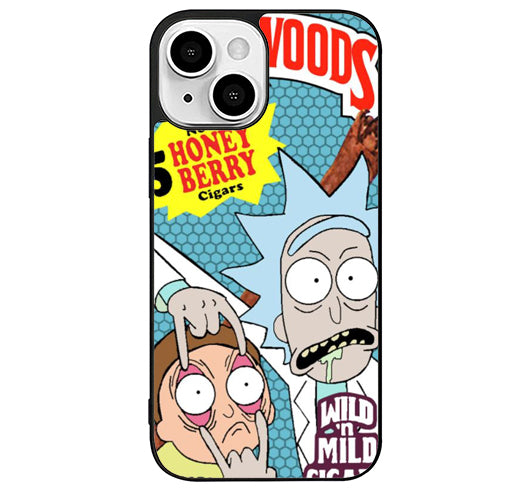 rick and morty backwoods cigar iPhone 13 Case