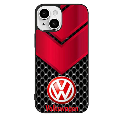 Volkswagen Logo Red Metal iPhone 13 Case