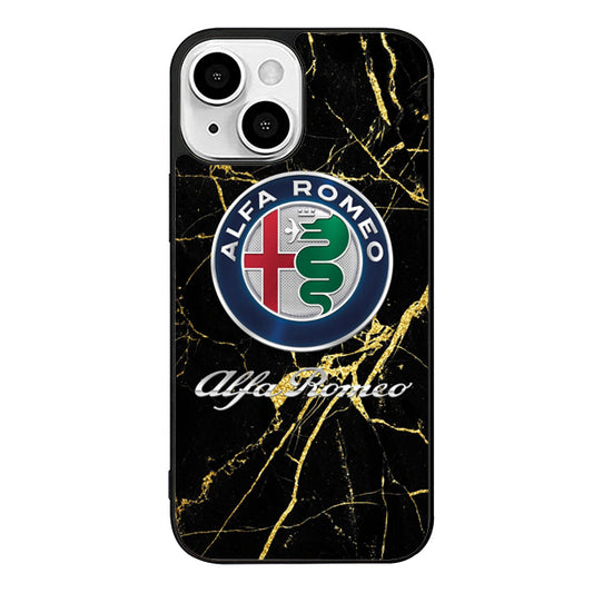 Alfa Romeo Black Marble iPhone 14 Plus Case