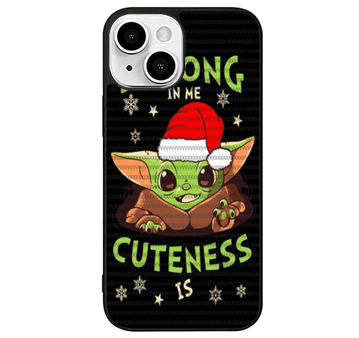 Baby Yoda Strong in Me iPhone 14 Plus Case