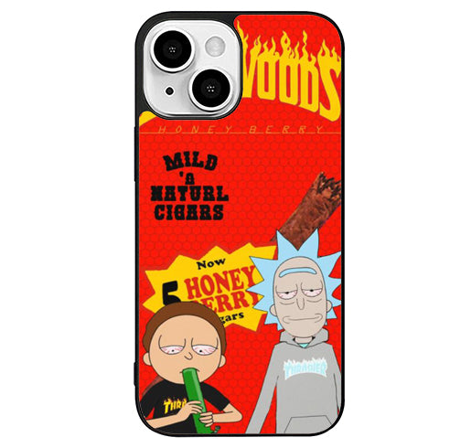 backwoods rick morty iPhone 14 Plus Case