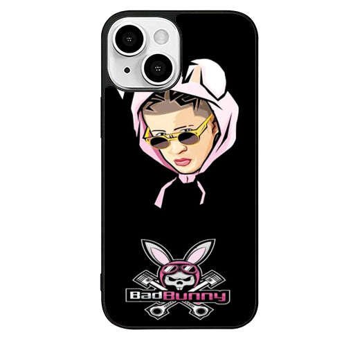 Bad Bunny Art Black iPhone 14 Plus Case