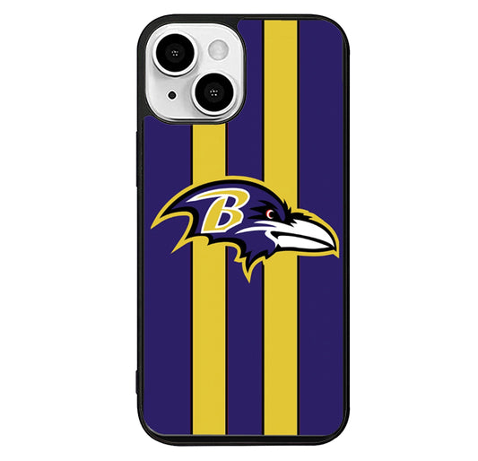 Baltimore Ravens Logo Striped iPhone 14 Plus Case